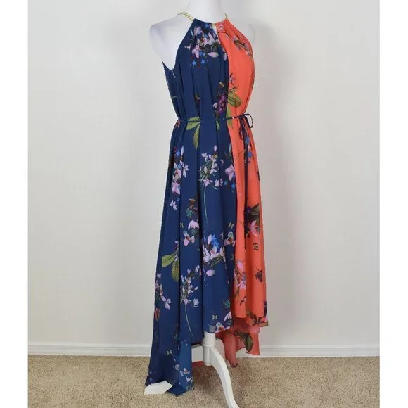 Ted Baker HANIE Two-Tone Floral Maxi Dress - 2 - Picture 9 of 10